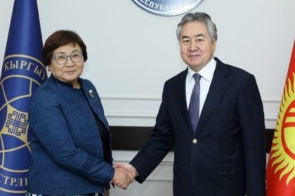 وزیر امور خارجه‌ی قرقیزستان با رییس هیات معاونت سازمان ملل‌متحد در افغانستان دیدار کرد